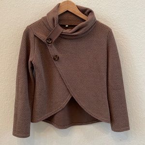 Brown Long Sleeve Turtle Neck shirt